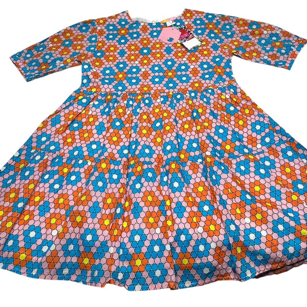 NEW With Tags Briton Court Tiered Hippie Flower Floral Midi Dress